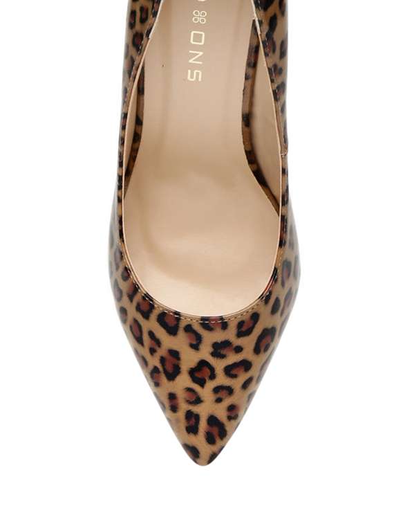 brown pu slip on pumps - 12565044 -  Standard Image - 3