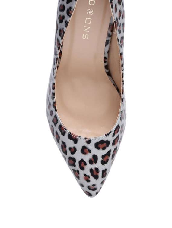 grey pu slip on pumps - 12565045 -  Standard Image - 3