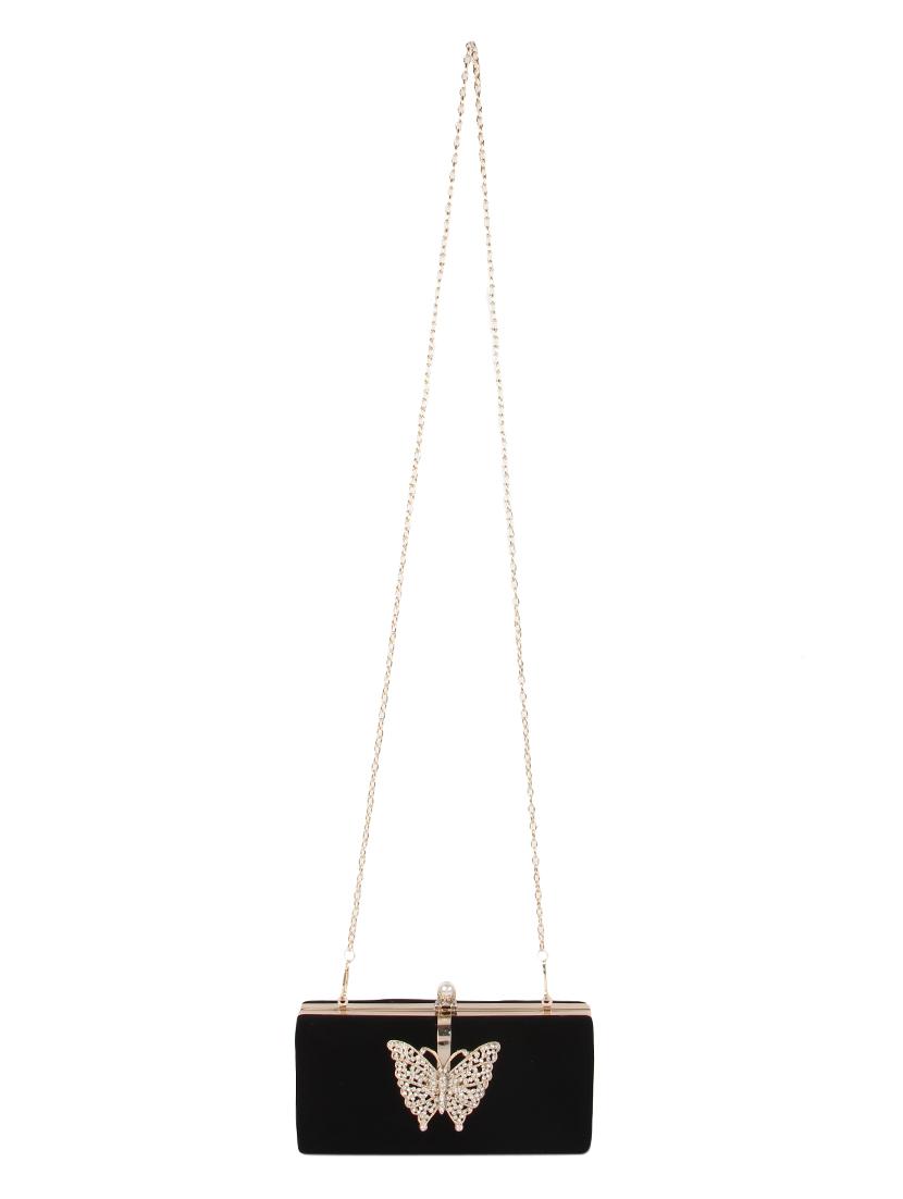 black velvet clutch - 12573359 - Standard Image - 5