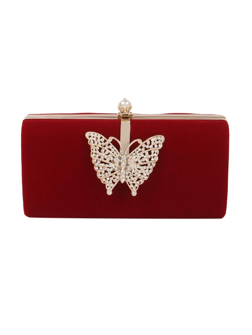 red velvet clutch - 12573360 - Zoom Image - 0