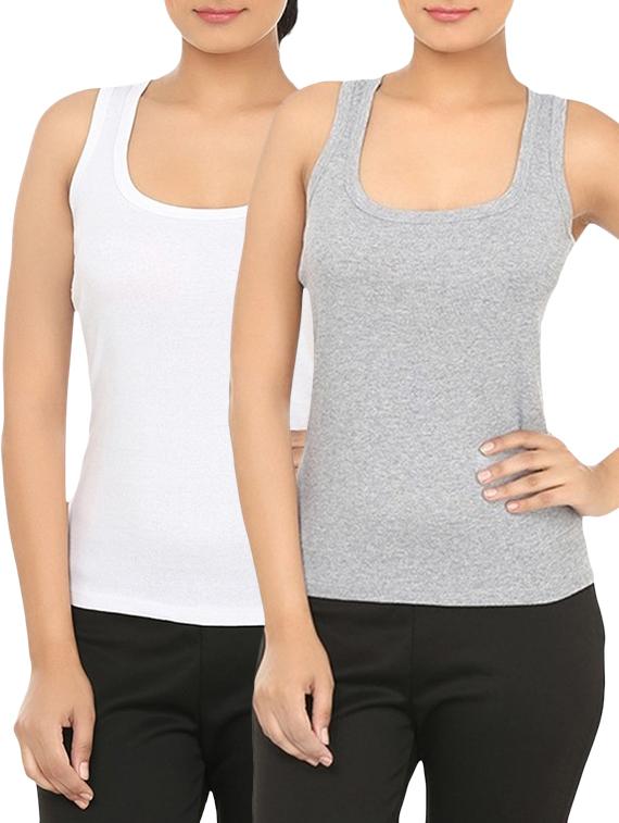 set of 2 multicolored cotton tank tee - 12576891 - Zoom Image - 0
