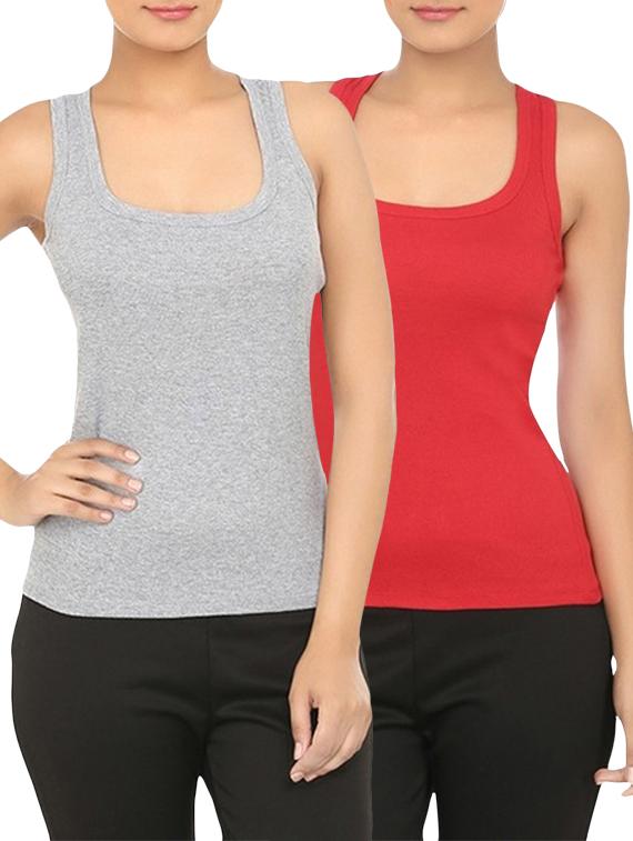 set of 2 multicolored cotton tank tee - 12576895 - Zoom Image - 0