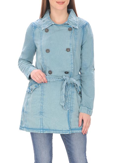light blue cotton coat - 12577965 -  Standard Image - 0