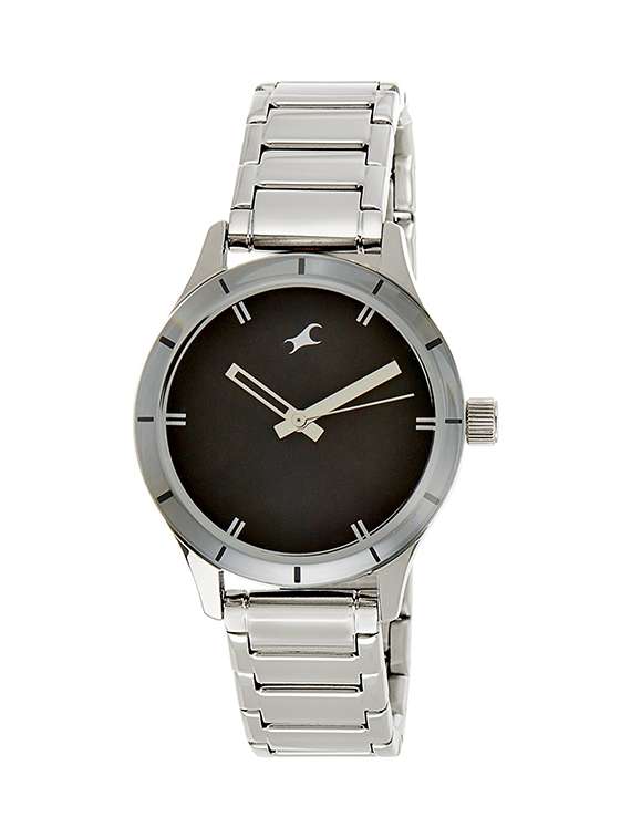 fastrack monochrome analog black dial men's watch - 6078sm06