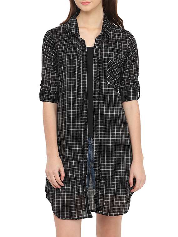 black rayon llong shirt