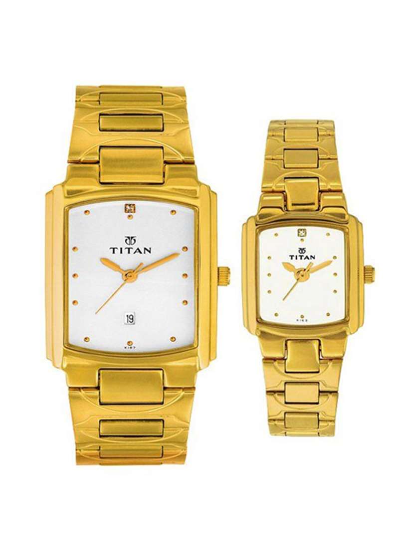 Titan two 箱無し動作確認済み Buy online Titan 19552955ym01 Bandhan Analog Watch - For Couple