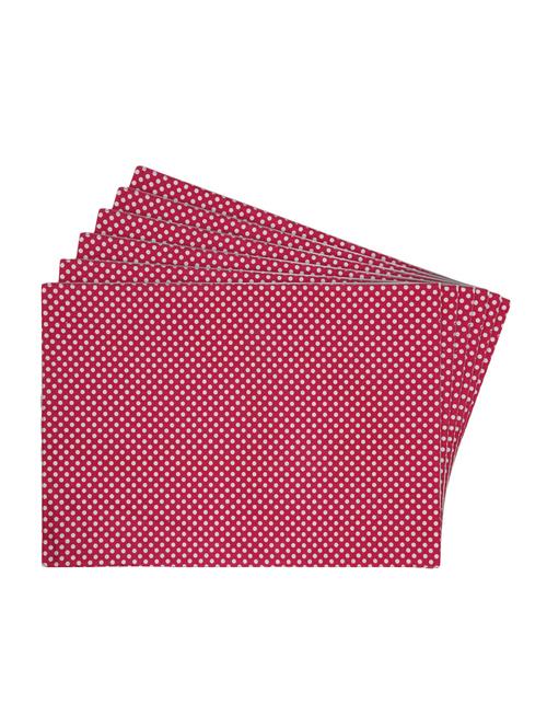 pink printed reversible placemats for dining table - unique designs both sides - set of 6 - 12590077 - Standard Image - 0