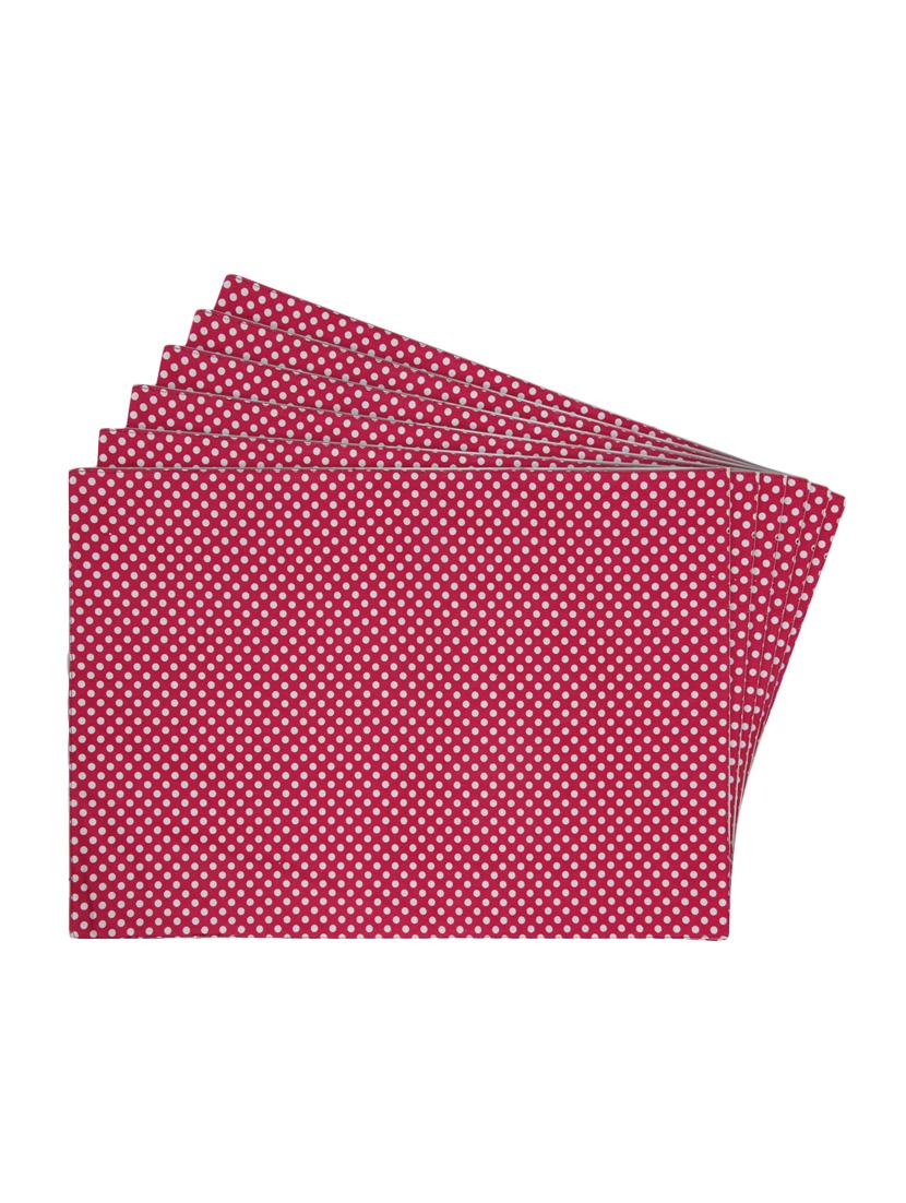 pink printed reversible placemats for dining table - unique designs both sides - set of 6 - 12590077 - Zoom Image - 0