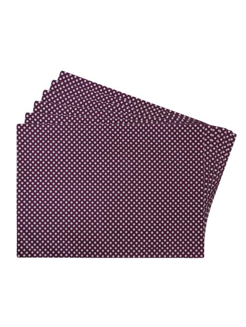 purple printed reversible placemats for dining table - unique designs both sides - set of 6 - 12590090 - Standard Image - 0