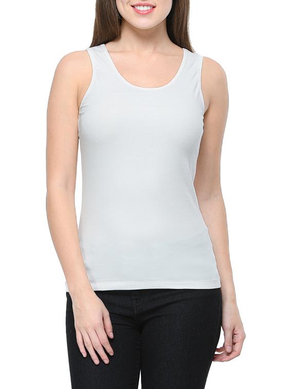 white cotton tank tee - 12593629 - Zoom Image - 0