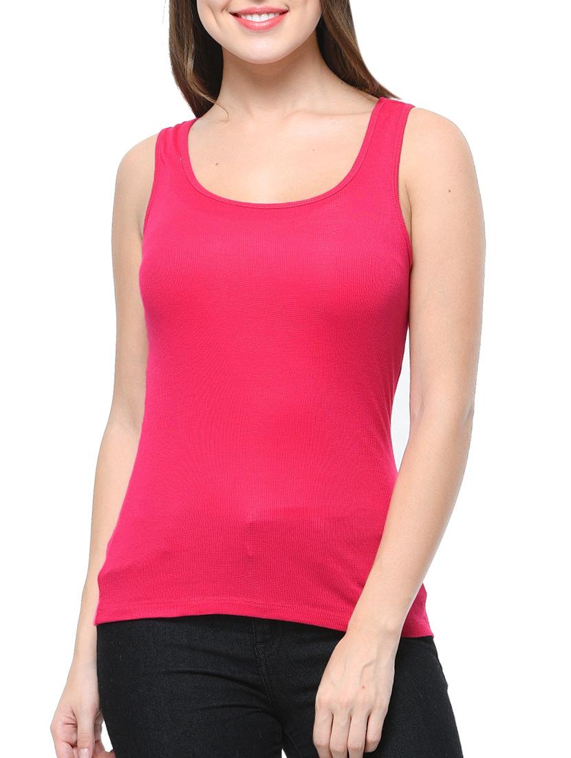 pink viscose tank top - 12593635 - Zoom Image - 0