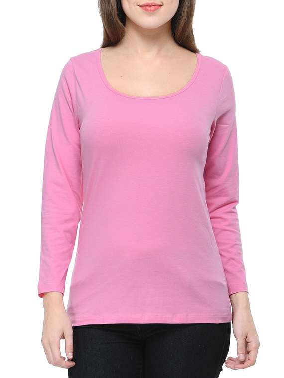pink cotton regular tshirt - 12593649 - Zoom Image - 0