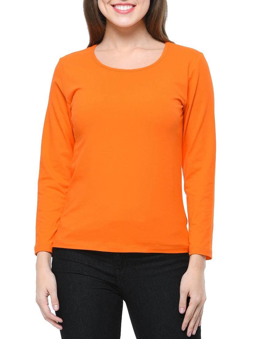 orange cotton tee - 12593666 - Zoom Image - 0