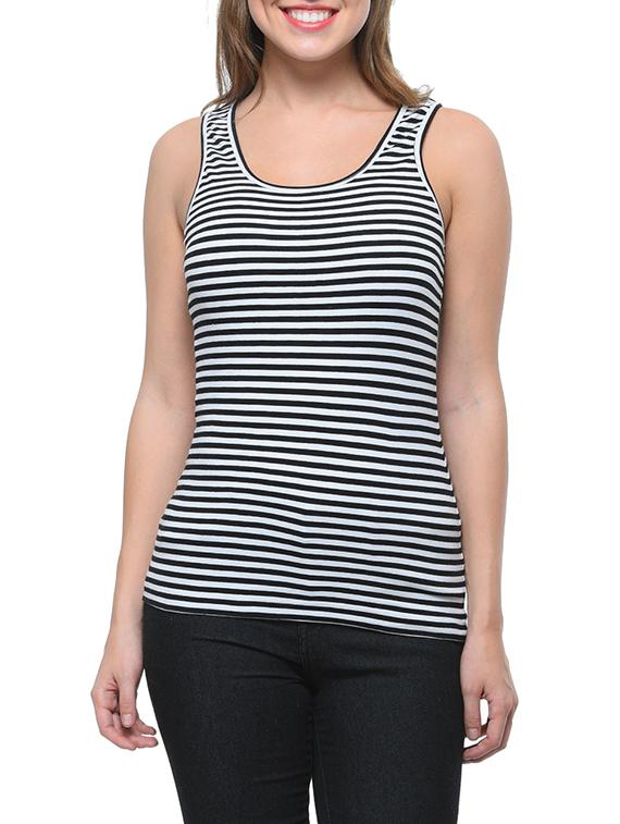 black cotton tank tee - 12593942 -  Zoom Image - 0