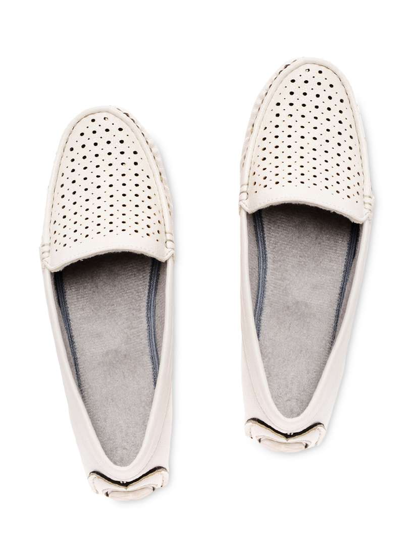 white faux leather casual shoes