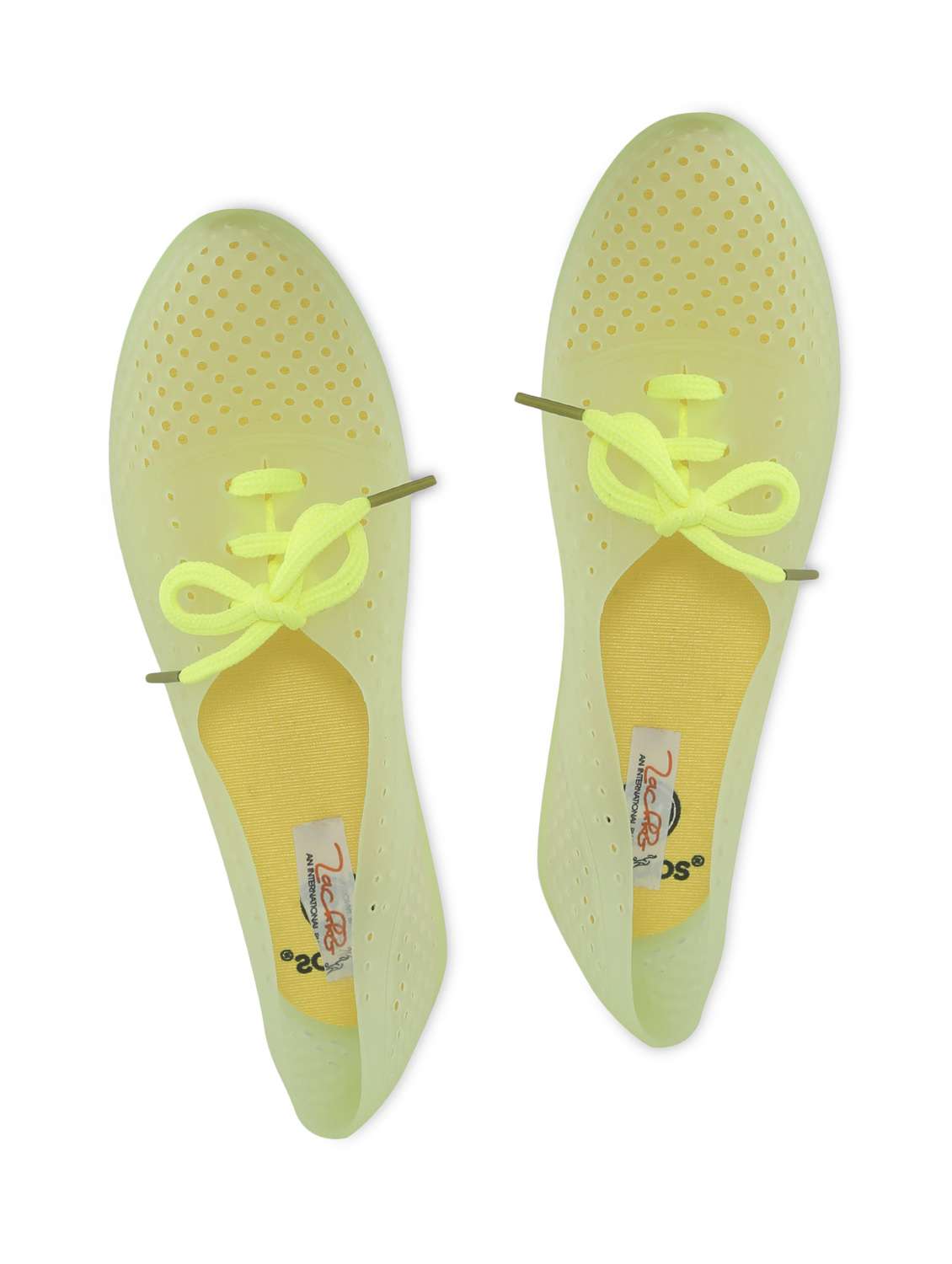 Buy online Lime Green Pvc Shoes from footwear for Women by Zachho