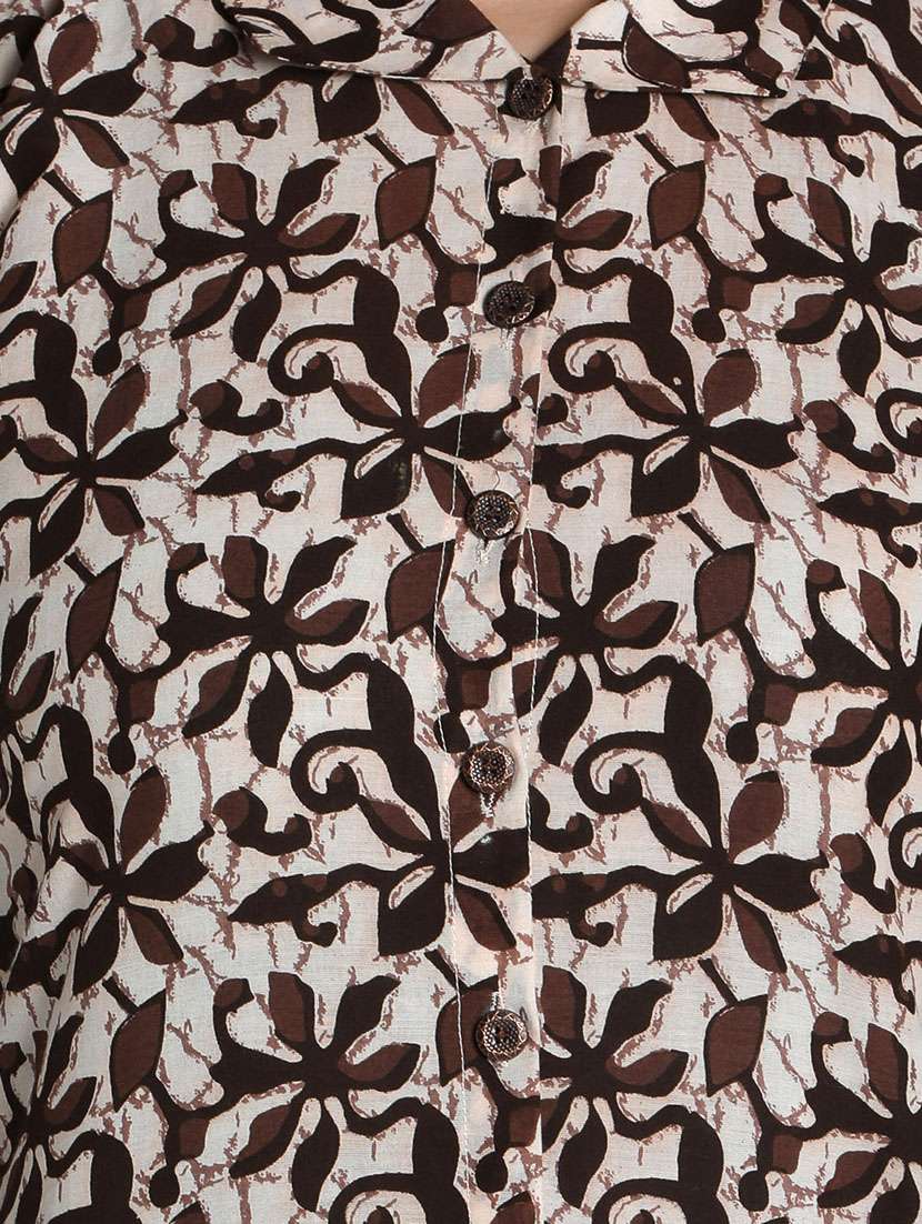 printed high-low kurta - 12648389 - Standard Image - 3