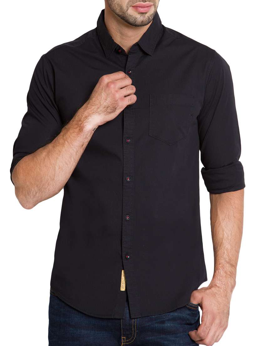 black cotton casual shirt