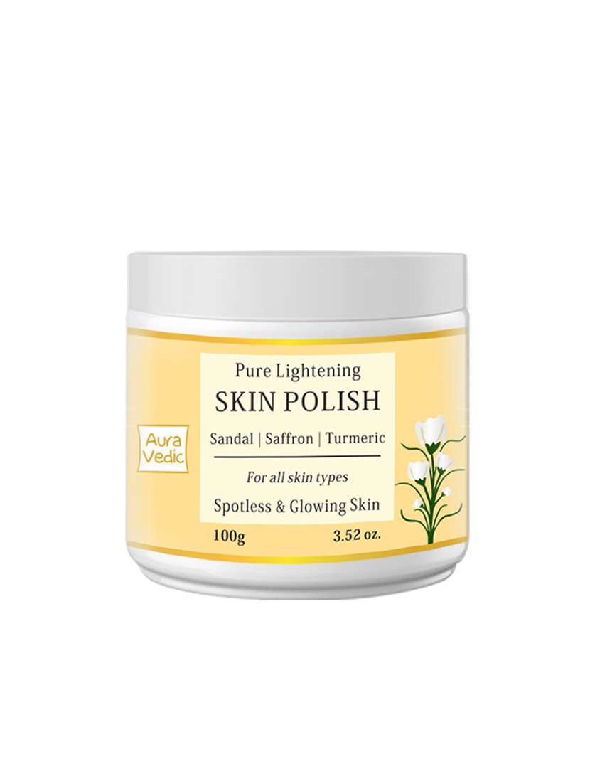 auravedic pure lightening skin polish with sandal