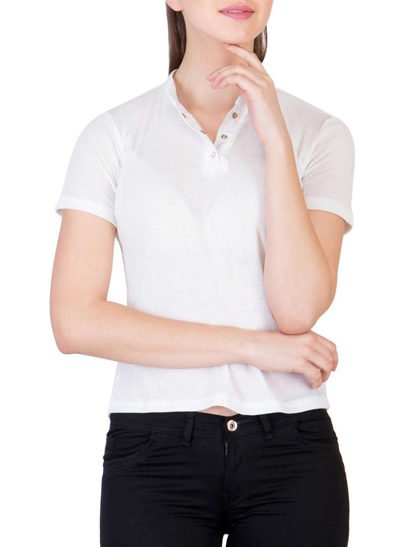 white viscose regular tshirt
