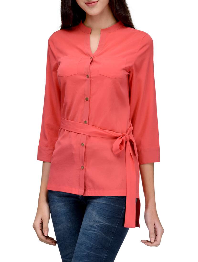 pink crepe shirt