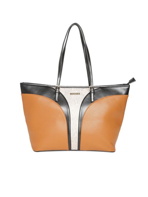 brown leatherette handbag - 12775842 - Standard Image - 0