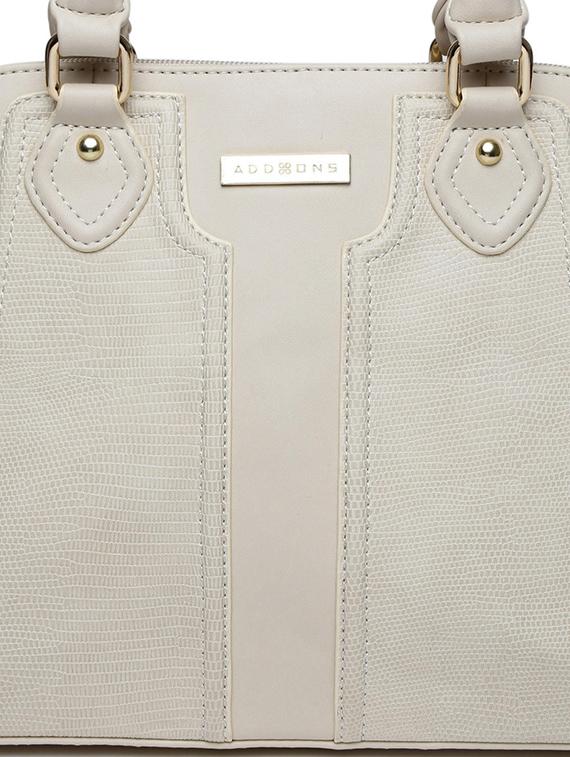 white leatherette handbag - 12775846 - Standard Image - 3