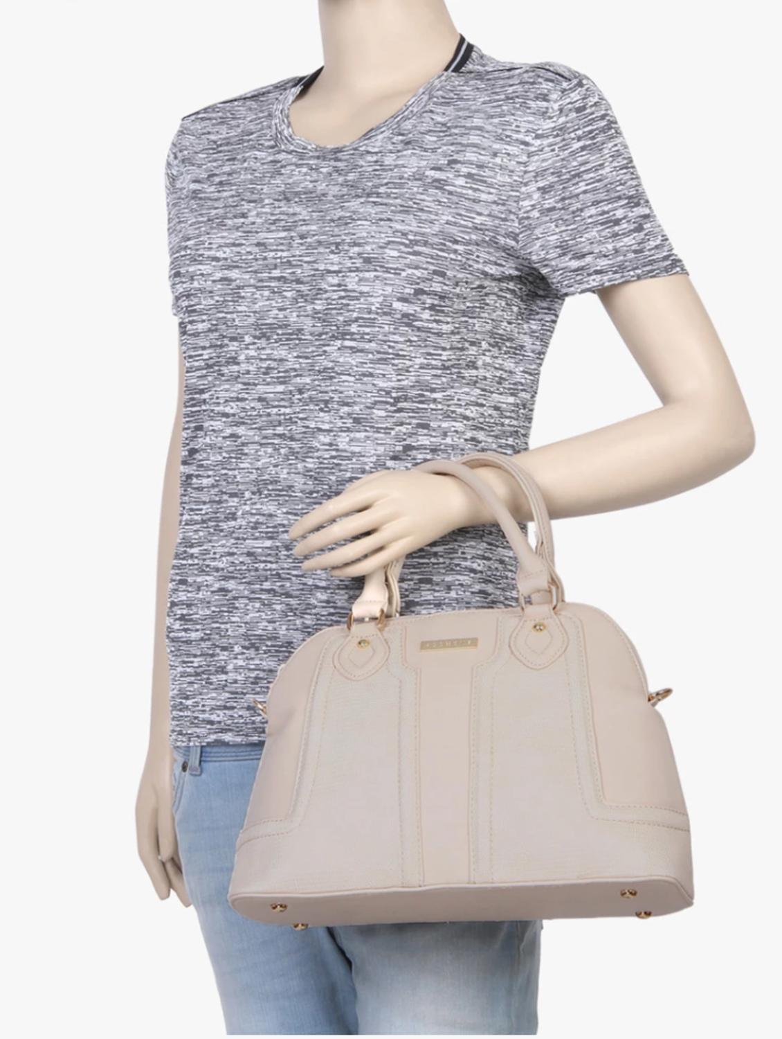 white leatherette handbag - 12775846 - Standard Image - 5