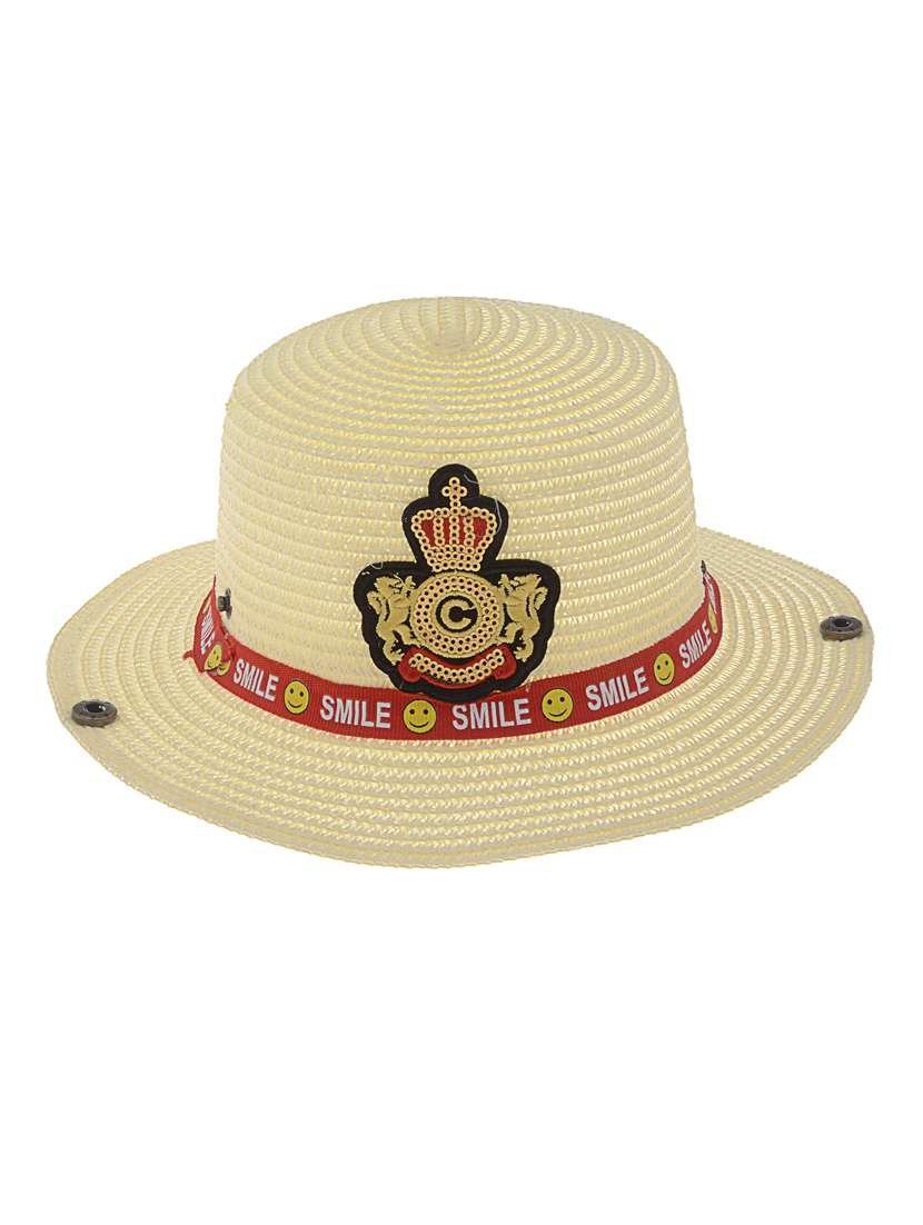 orange cotton polyester blend hat