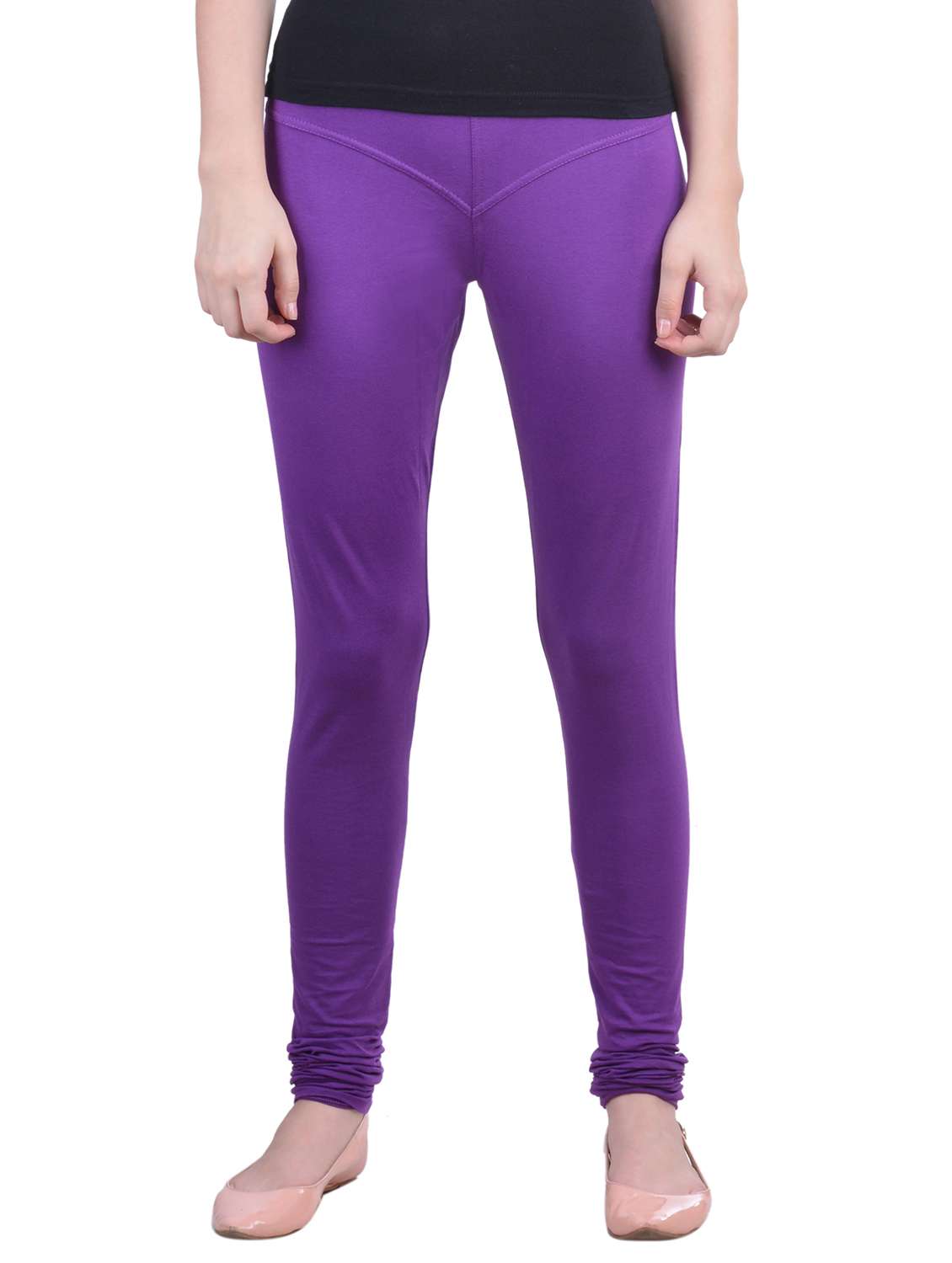 purple cotton leggings