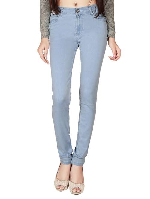 women's plain slim fit jeans - 12785024 - Standard Image - 0