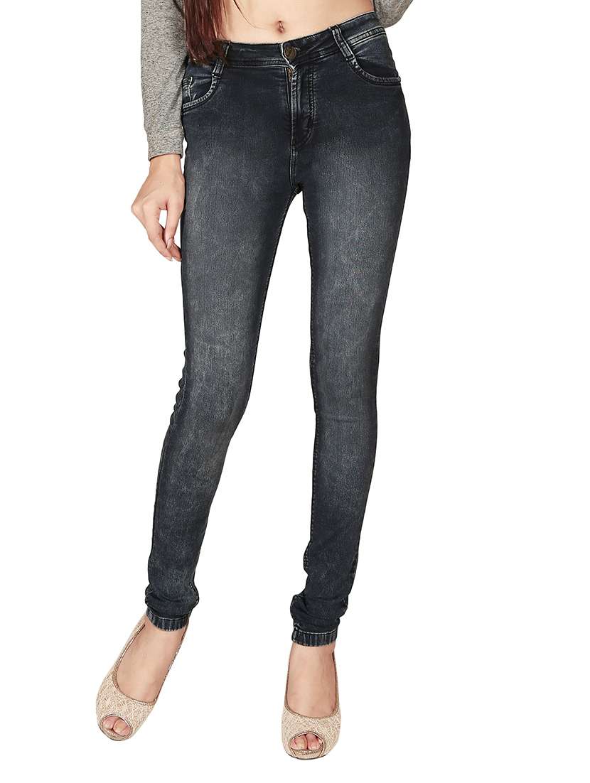 women's plain skinny fit jeans