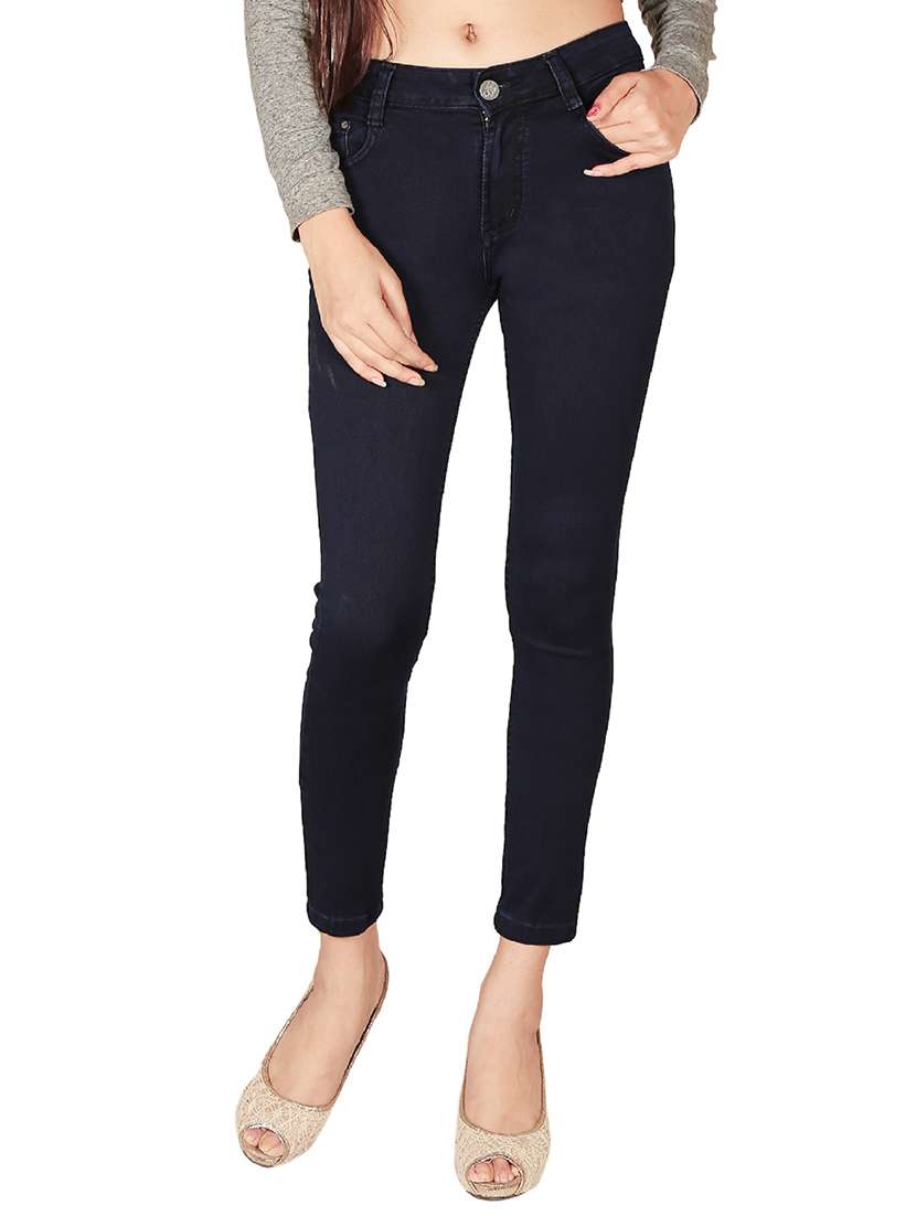 women's plain slim fit jeans