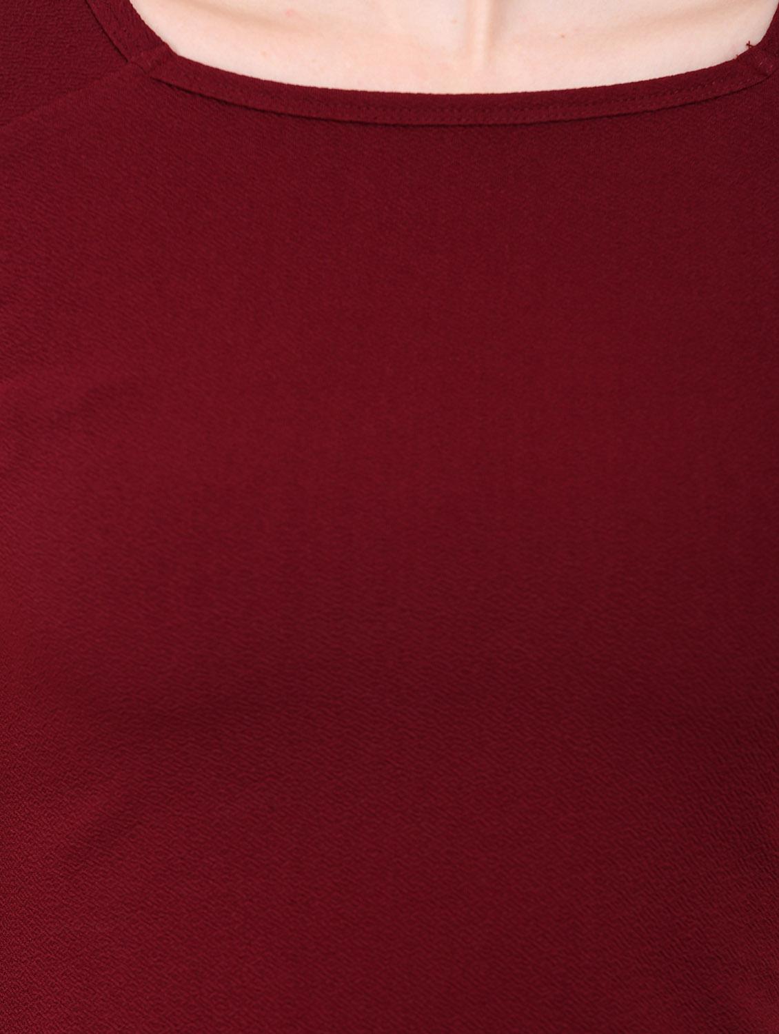 maroon others top - 12786287 - Standard Image - 3