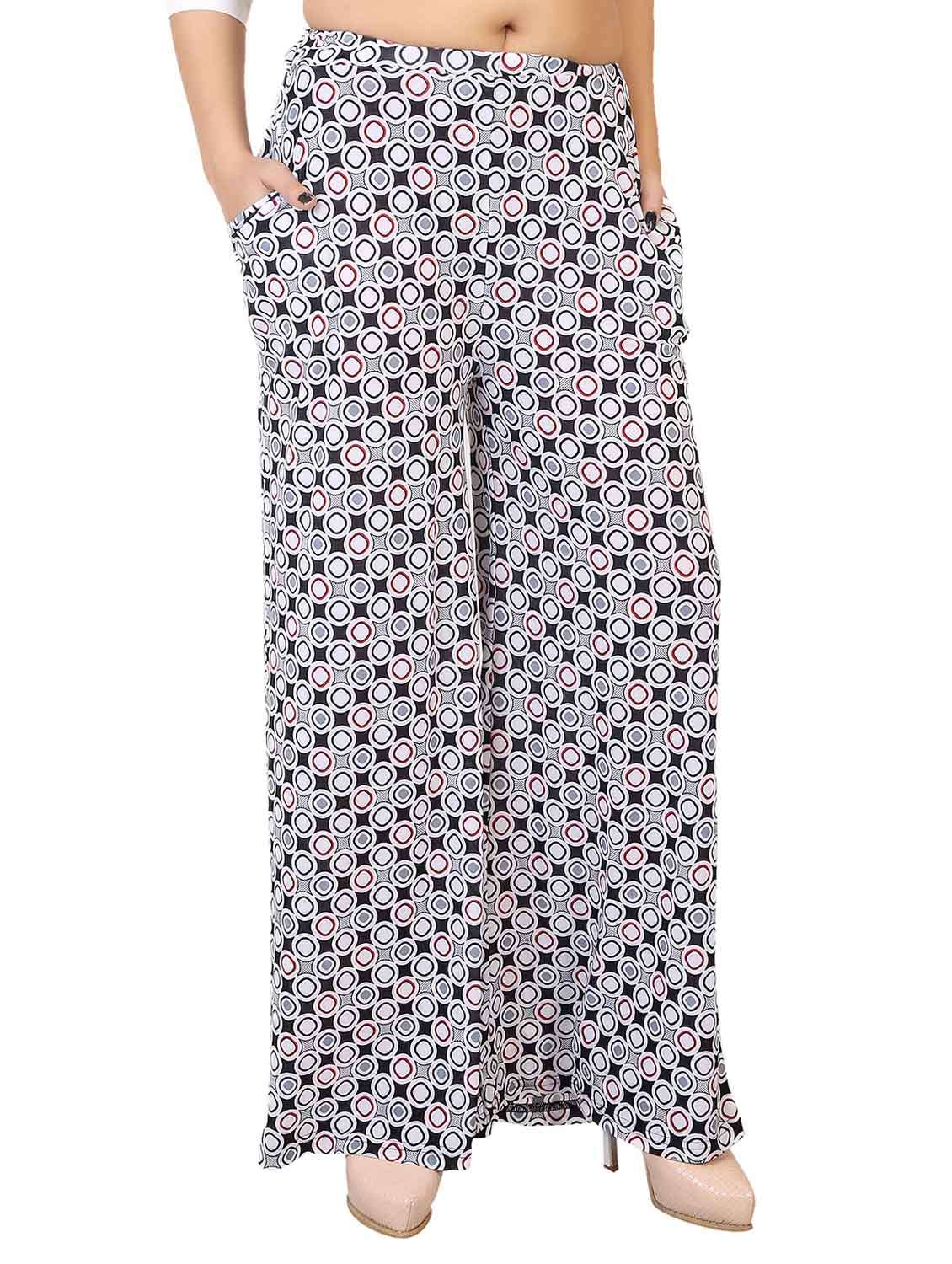 grey printed cotton palazzo