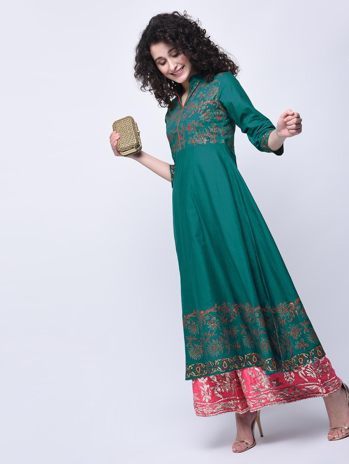 women's flared kurta - 12787546 - Standard Image - 3
