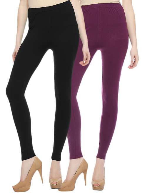 set of 2 multi colored cotton leggings - 12787586 -  Standard Image - 0