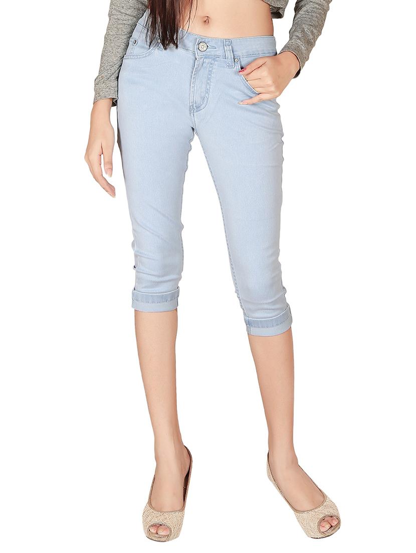 light blue denim capri - 12788224 - Zoom Image - 0