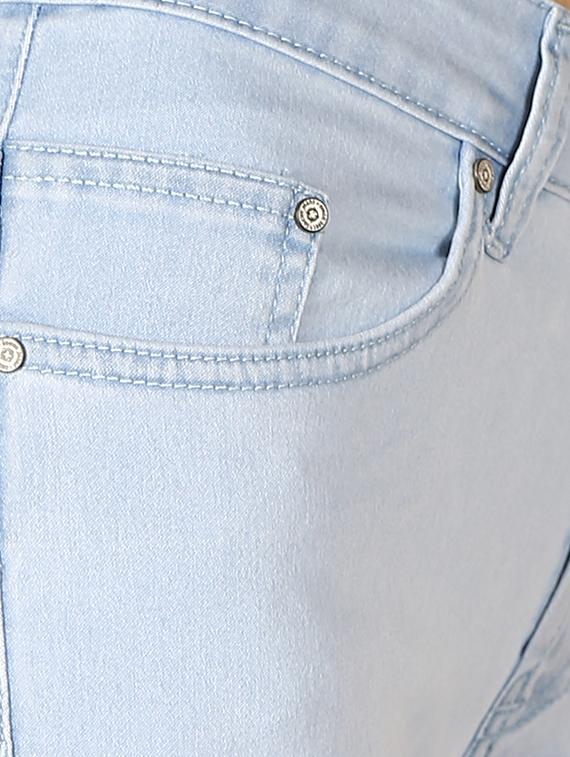 light blue denim capri - 12788224 - Standard Image - 3