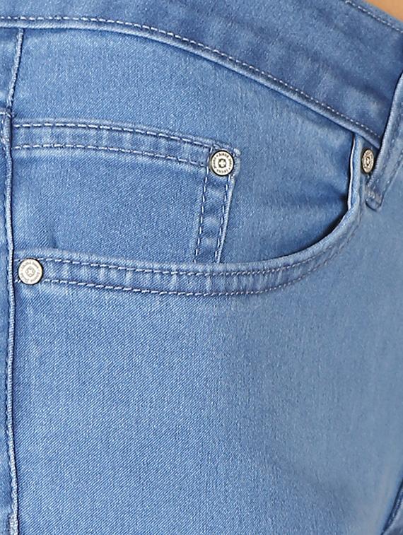 light blue denim capri - 12788227 - Standard Image - 3