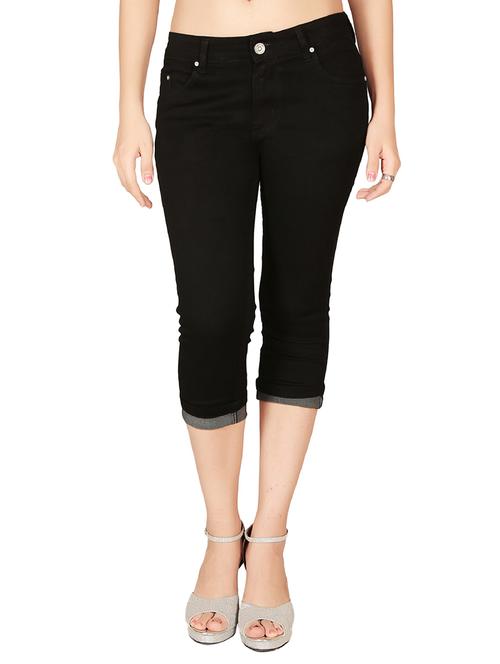 black denim capri - 12788229 - Standard Image - 0