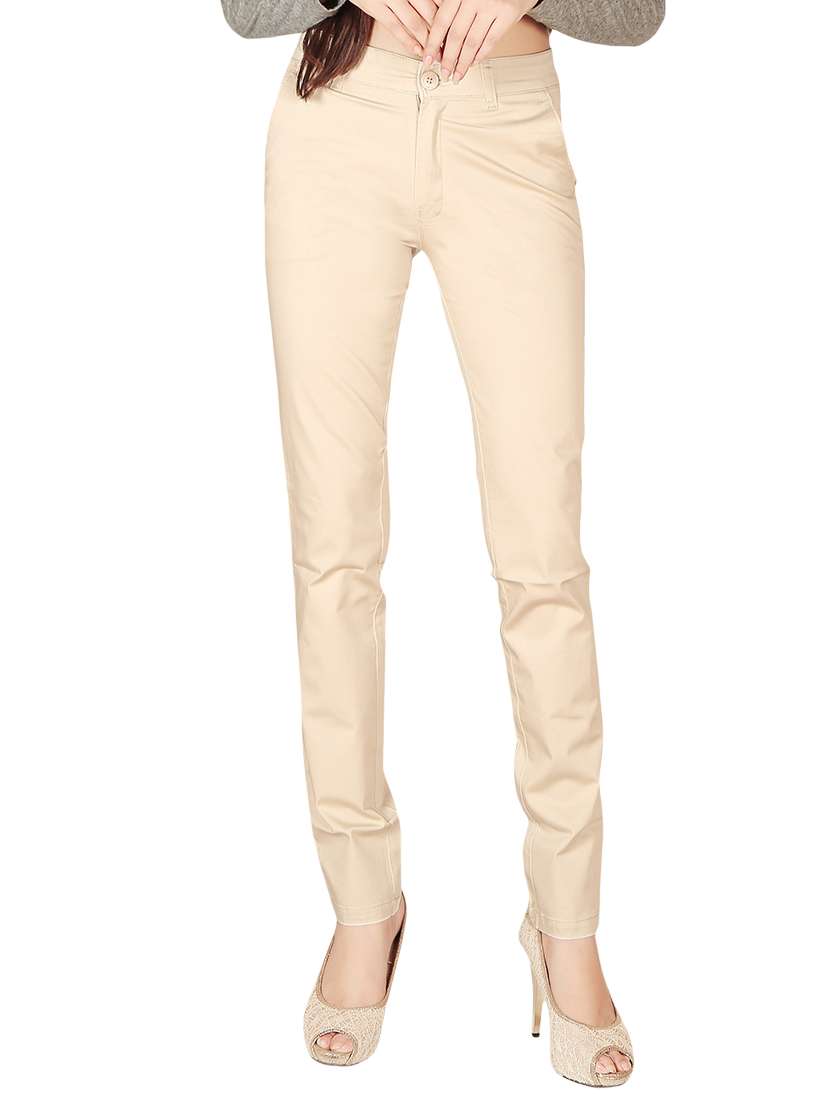 beige cotton chinos