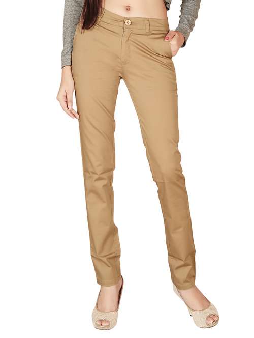 beige cotton chinos - 12788607 -  Standard Image - 0