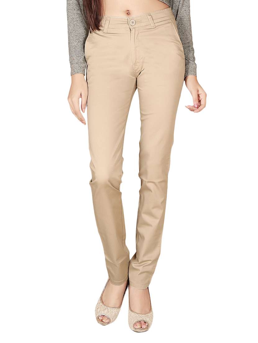 beige cotton chinos