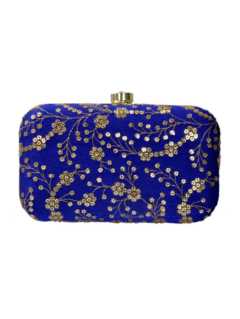 blue cotton clutch - 12791239 - Zoom Image - 0