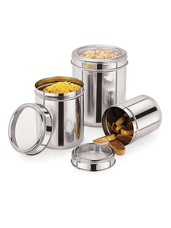Buy online Neelam Stainless Steel See Through Dabba, Set Of from