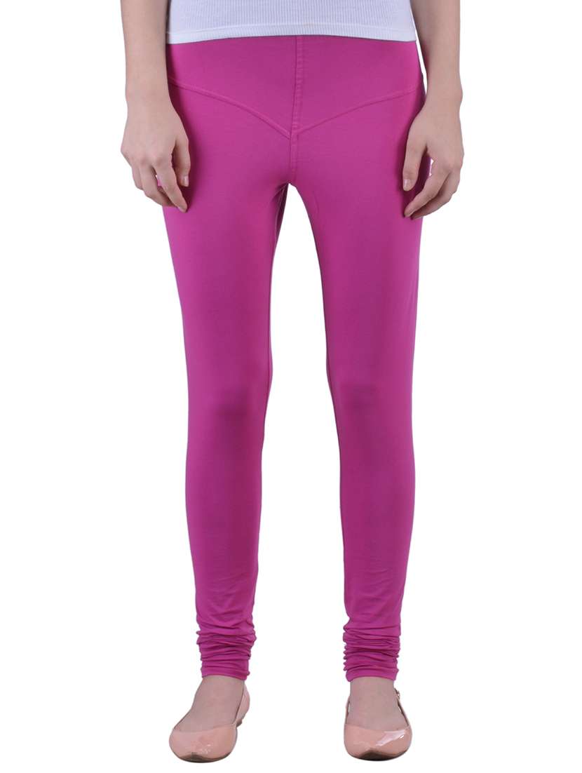 purple cotton lycra ankle length legging