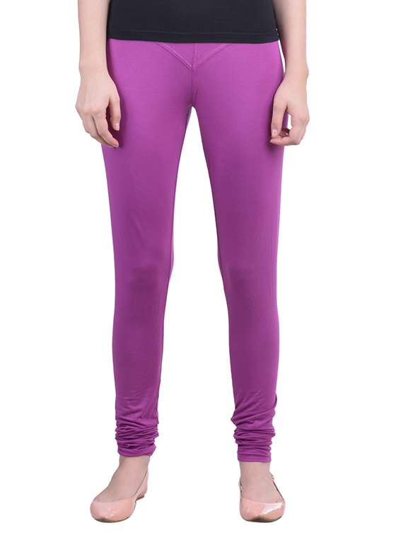 purple cotton lycra full length legging