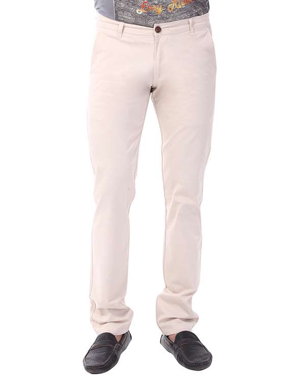 Buy online White Cotton Chinos from Bottom Wear for Men by Klub