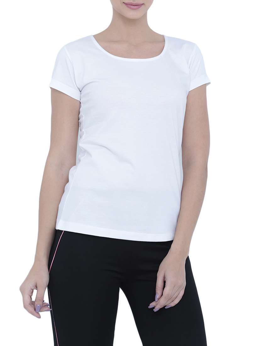 white cotton regular tshirt